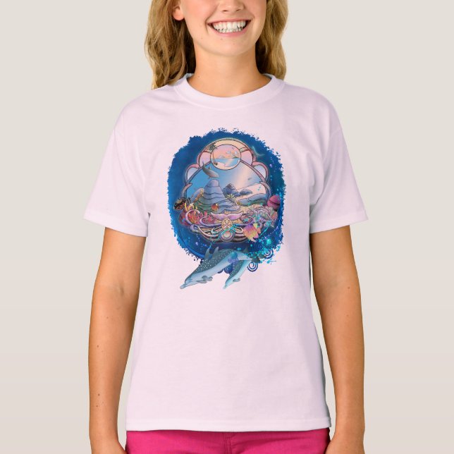 T-SHIRT PARADIS DE LA PLAGE AUX DAUPHINS (Devant)