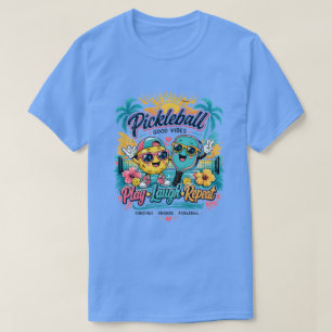 T-shirt Paradis de Pickleball d'Été – Jouer • Rire • Répét
