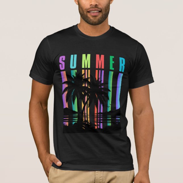 T-Shirt Paradis de Plage d'Été (Devant)