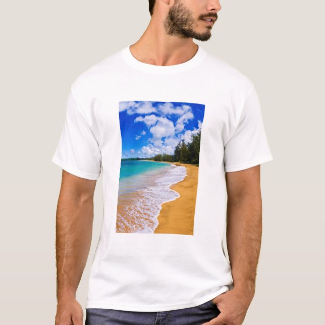 T-shirt Paradis de plage tropical, Hawaï (Devant)