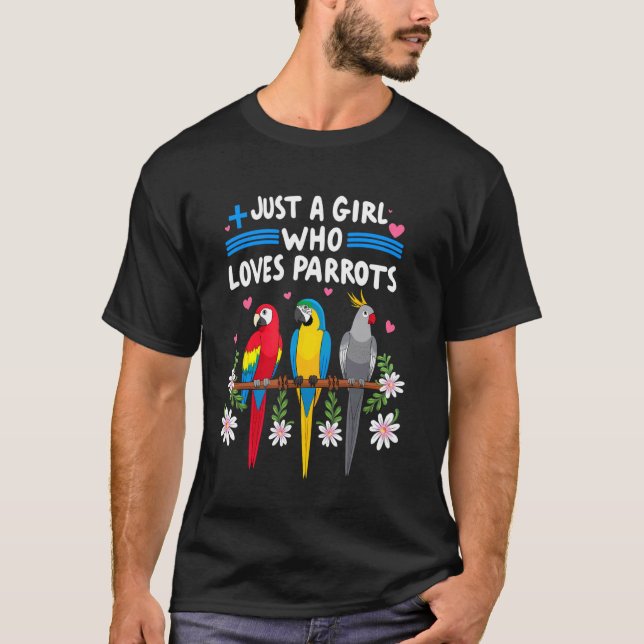 T-shirt Paradis des perroquets design d'art de perroquet c (Devant)