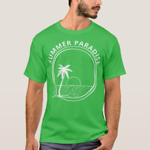 T-shirt Paradis d'été Temps d'été Fun Heure d'été Fun Bea