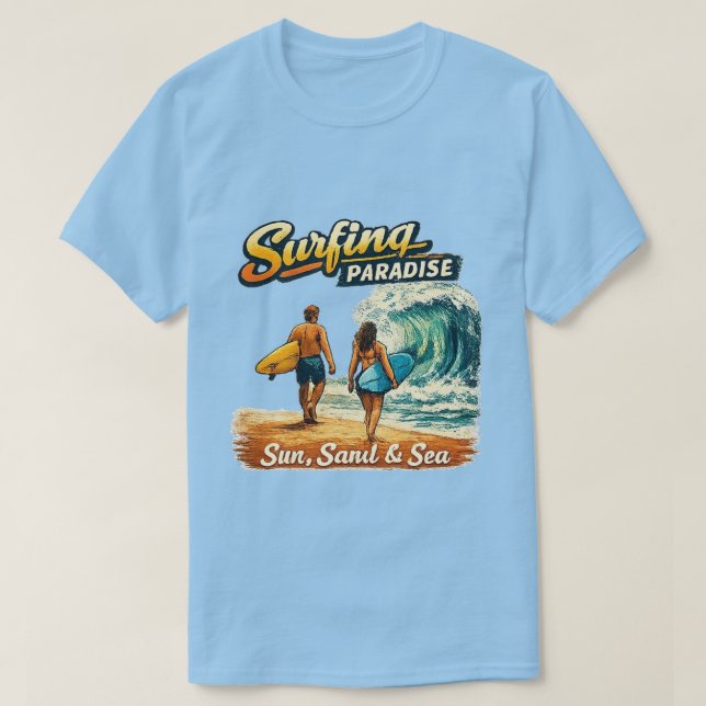 T-SHIRT PARADIS DU SURF (Design devant)