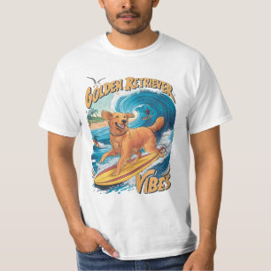 T-shirt Paradis du surf de Golden Retriever