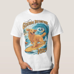 T-shirt Paradis du surf de Golden Retriever