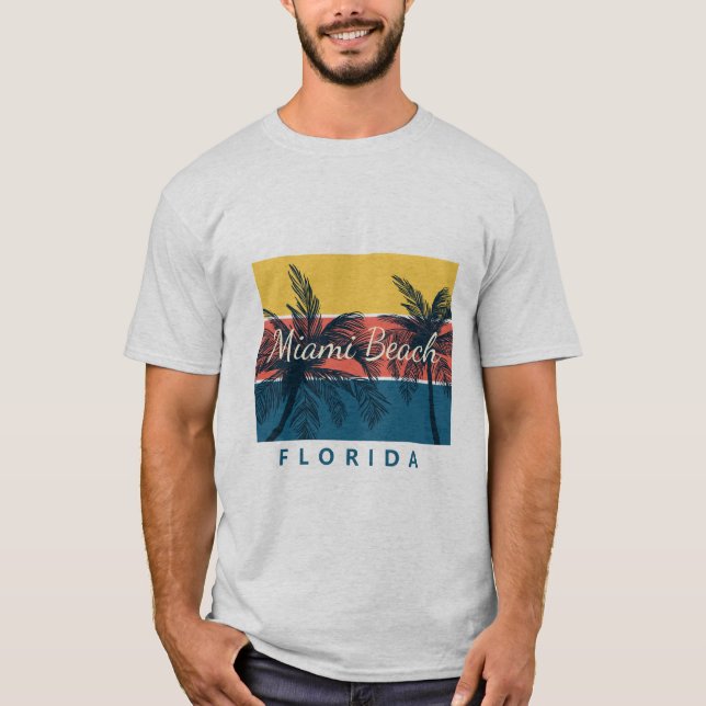 T-shirt Paradis du Surf Miami Beach Floride (Devant)