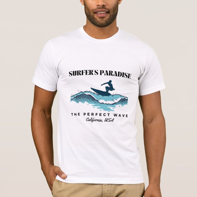 t-shirt paradis du surfeur californien (Devant)