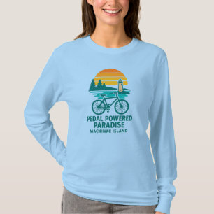 T-shirt Paradis propulsé par pédale Vélo de l'île Mackin
