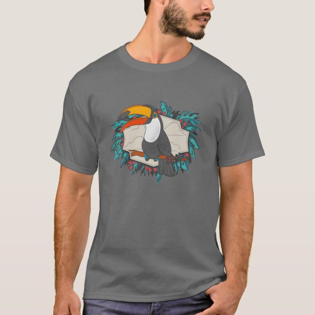 T-shirt Paradis Toucanropical Oiseaux éotiques drôle (Devant)