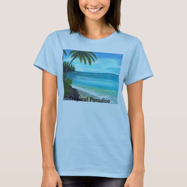 T-shirt Paradis tropical 2, paradis tropical (Devant)