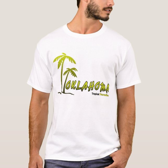 T-shirt Paradis tropical de l'Oklahoma… (Devant)