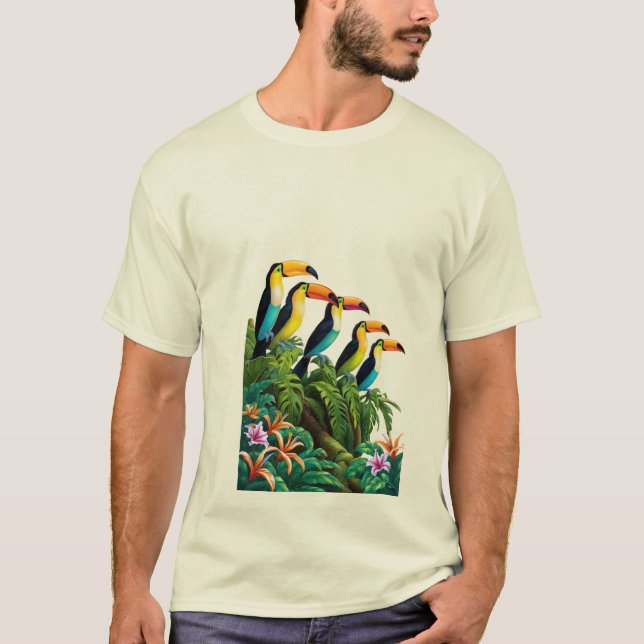 T-shirt Paradis tropical du Toucan (Devant)
