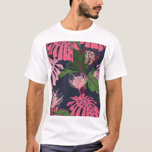 T-shirt Paradis tropical : Feuilles et fleurs exotiques