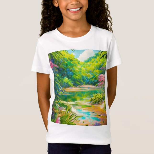 T-Shirt Paradis tropical - Oasis de la jungle (Devant)
