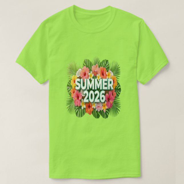 T-shirt Paradis Tropical Plage Été 2026 (Design devant)