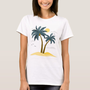 T-shirt Paradis tropical vintage île de détente