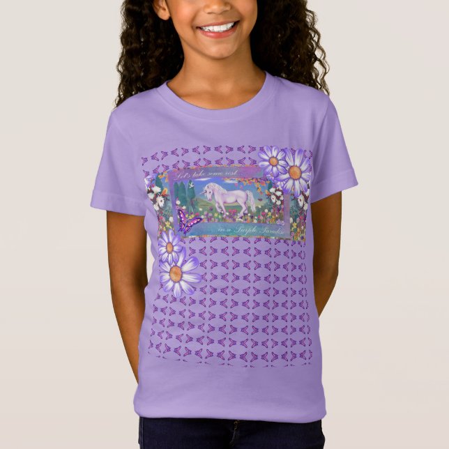 T-shirt paradis violet (Devant)