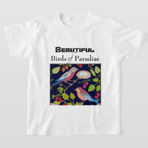 T-shirt Paradise Birds dans le paysage d'été 
