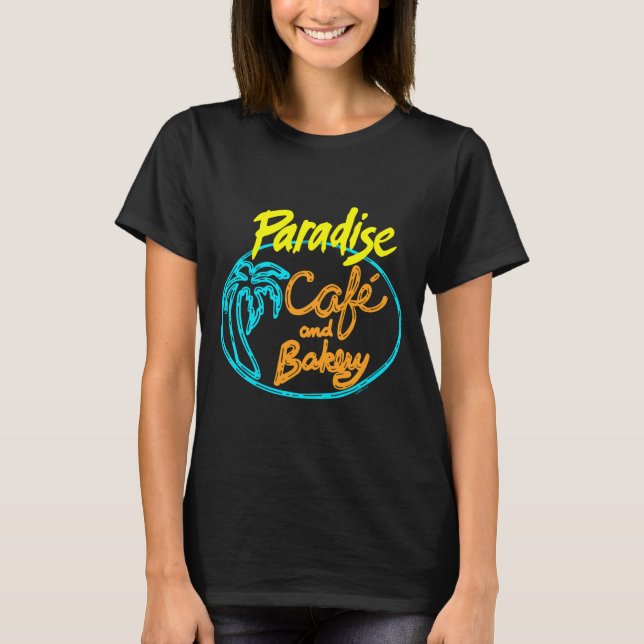 T-shirt Paradise Cafe, chemises noires (Devant)