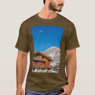 T-shirt Paragliding en alps dans ski resort