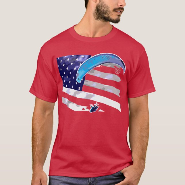 T-shirt PARAGLIDING U.S.A pontocentral (Devant)