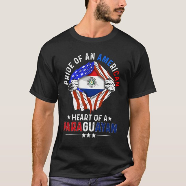 T-shirt Paraguay American America Pride étranger Paraguay (Devant)