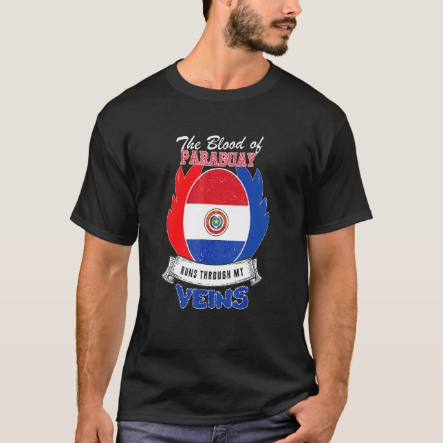 T-shirt Paraguay dans mes veines (Devant)
