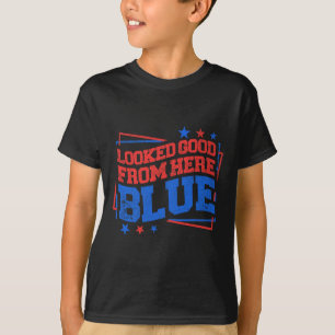 T-shirt Paraissait bien d'ici Bleu Drôle Softll Game Day _