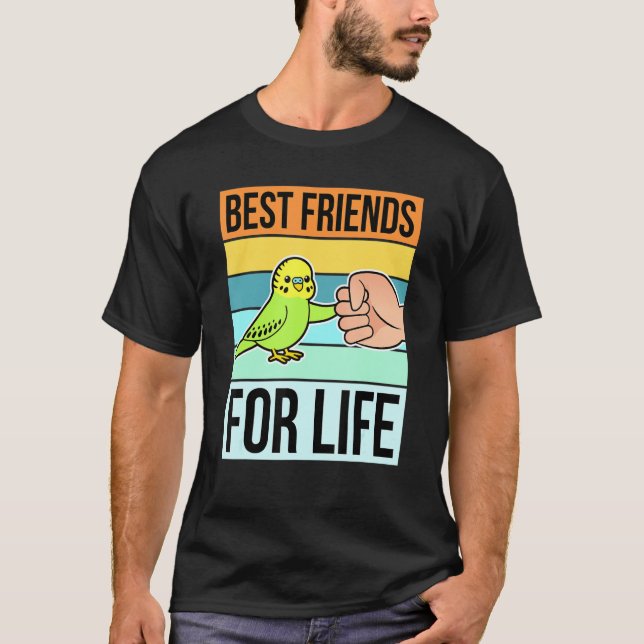 T-shirt Parakeet Budgie Items Bird Budgerigar Parrot (Devant)