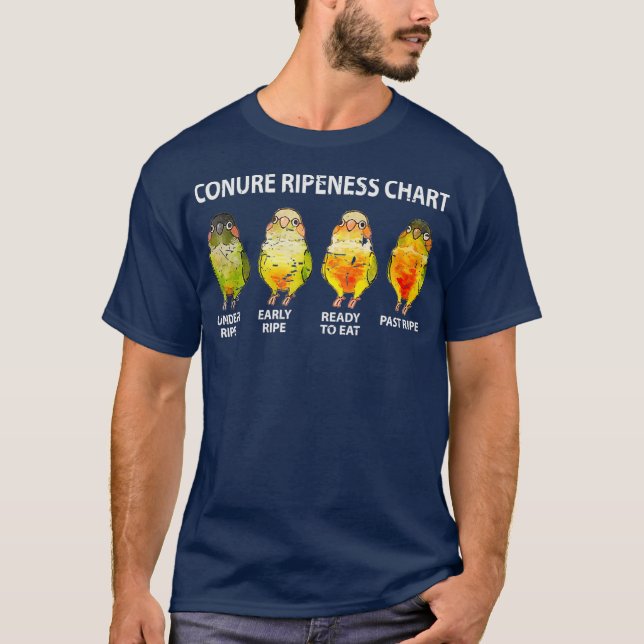 T-shirt Parakeet Conure Ripeness Bird Chart (Devant)