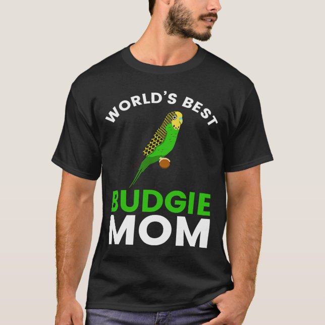 T-shirt Parakeet d'oiseau budget Meilleure maman Budgie du (Devant)