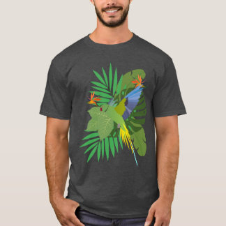 T-shirt Parakeet with leaves