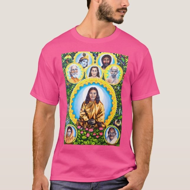 T-shirt Paramahansa Yogananda Et Masters Jah Sunny Arts I (Devant)