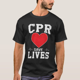 T-shirt Paramedic Cpr Sauve Des Vies Emt Ss Entraînement