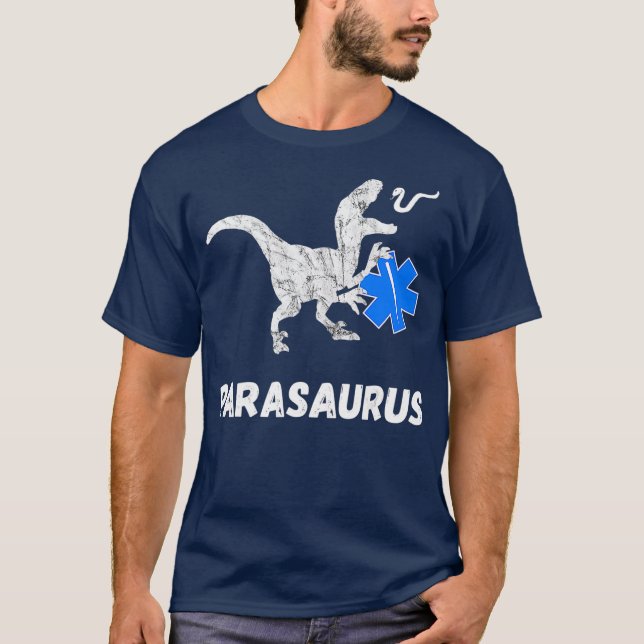 T-shirt Paramedic Dinosaures Funny EMT Dino First TRex (Devant)