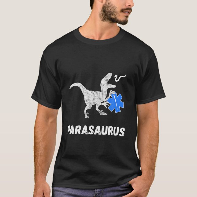 T-shirt Paramedic Dinosaures Funny EMT Dino Premier répond (Devant)