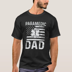 T-shirt Paramedic Papa USA Drapeau EMS Infirmière Ambulanc