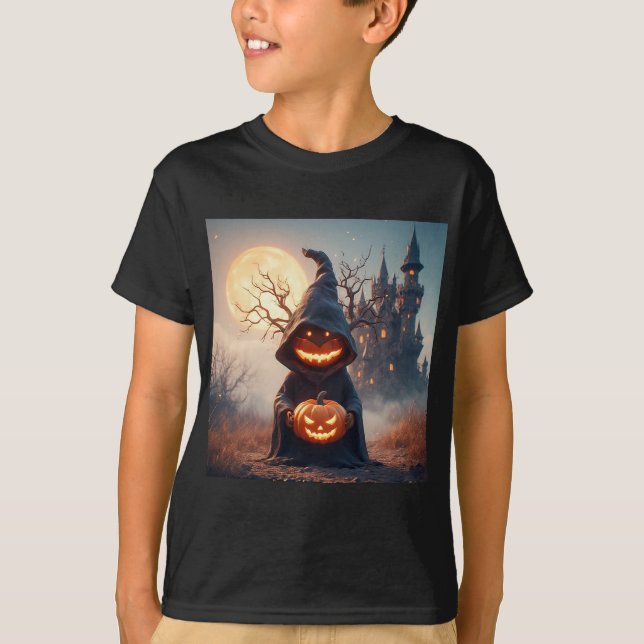T-shirt Paramètre Halloween éffrayant (Devant)
