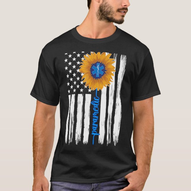 T-shirt Paramètre Parade Tournesol US Drapeau Paramètre 1 (Devant)