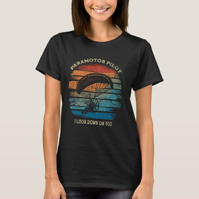 T-shirt Paramotor Id Plutôt Flying Paramotoring PPG Par (Devant)