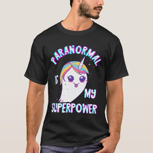 T-shirt Paranormal Superpuissance Fantôme Unicorne Fantôme (Devant)
