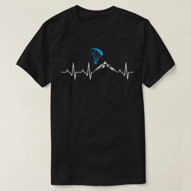 T-shirt Parapente battement de coeur parachute parachute m (Design devant)