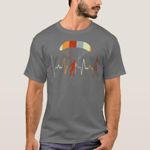 T-shirt Parapente colorée Heartbeat Cadeau Parapente