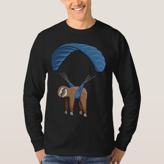 T-shirt Parapente Flying Sloth Skydiving 18 (Devant)