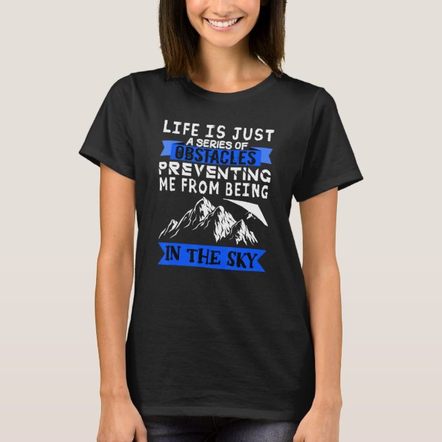T-shirt Parapente parachute obstacles paramoteur parachuti (Devant)