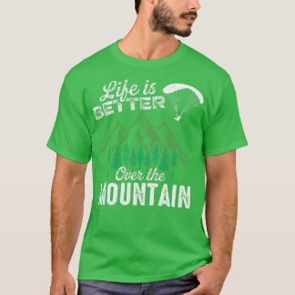 T-shirt Parapente Pilote volant au-dessus des montagnes