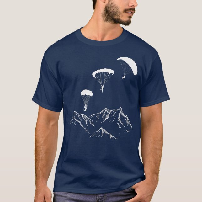 T-shirt Parapente volant Skydiving Parapente (Devant)