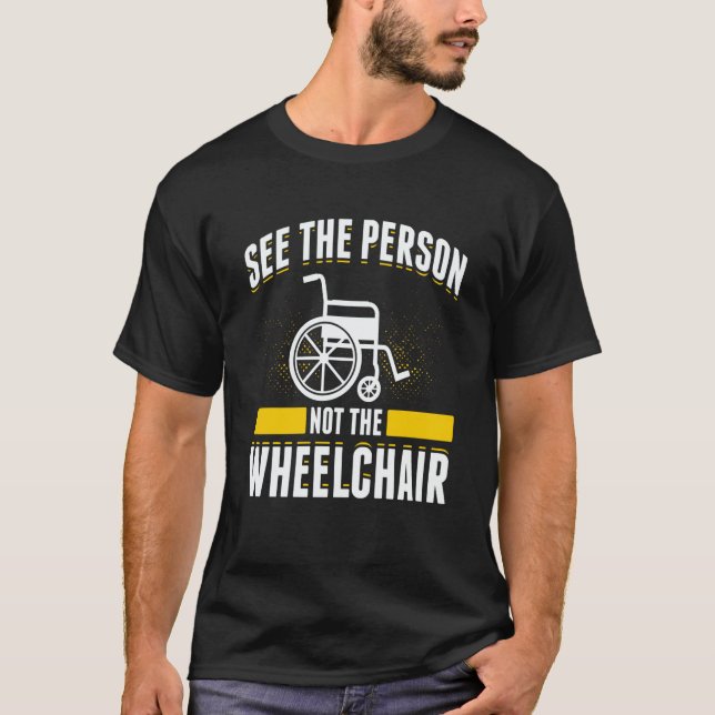 T-shirt Paraplegic For Wheelchair User Handicapped People  (Devant)