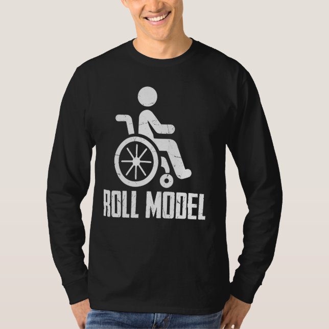 T-shirt Paraplégique modèle de roulement (Devant)