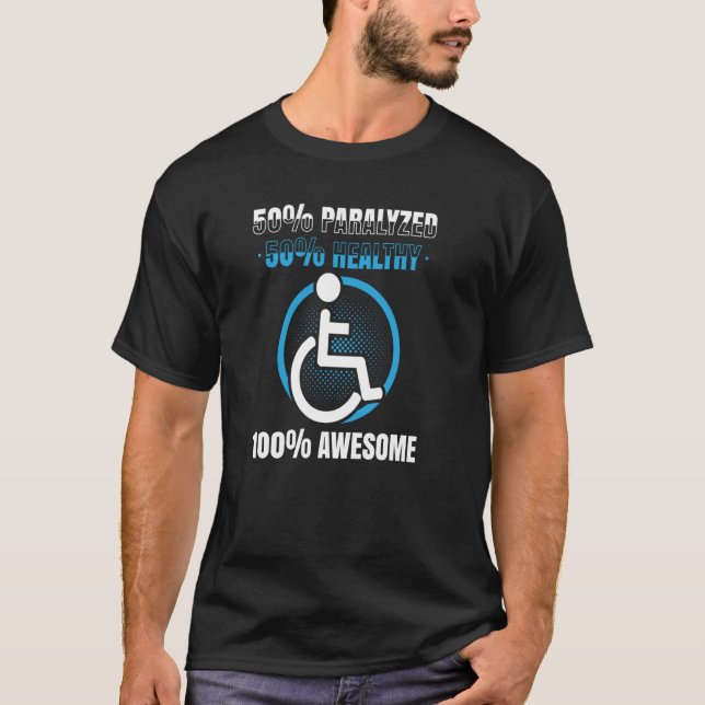 T-shirt Paraplégique Pour Les Personnes Handicapées En fau (Devant)